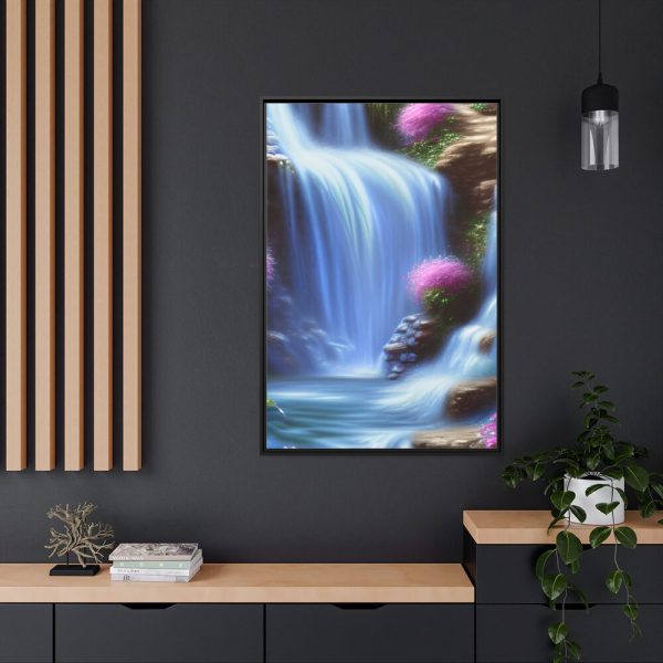 88299-14.jpg Waterfall in Blur Flow Style Framed Canvas