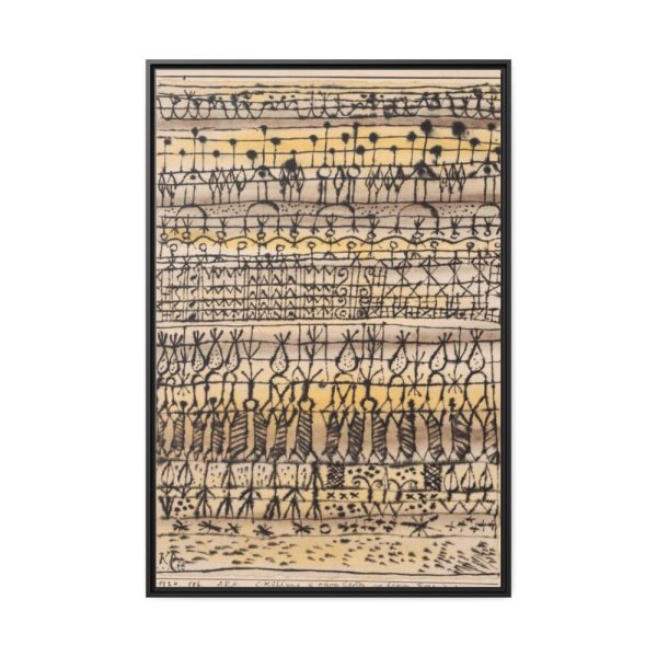 88299-141.jpg ERA. 'Cooling in a Hot Zone Garden' (1924) by Paul Klee Framed Canvas