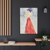88299-154.jpg Elegant With a Red Skirt Framed Canvas