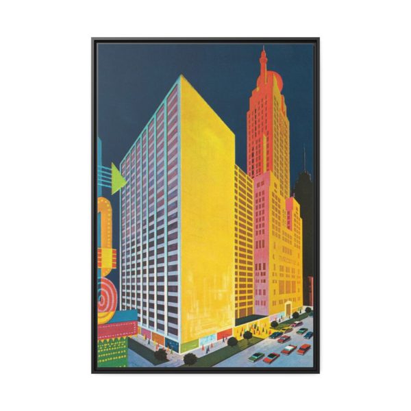 Sheraton-Chicago Hotel Framed Canvas