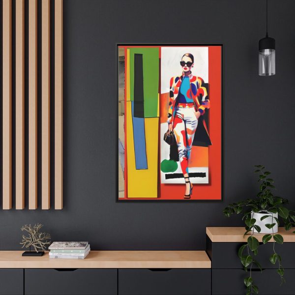 Pop Art Fashionable Woman IV Framed Canvas