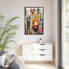 88299-183.jpg Colorful Abstract Cat Art Framed Canvas