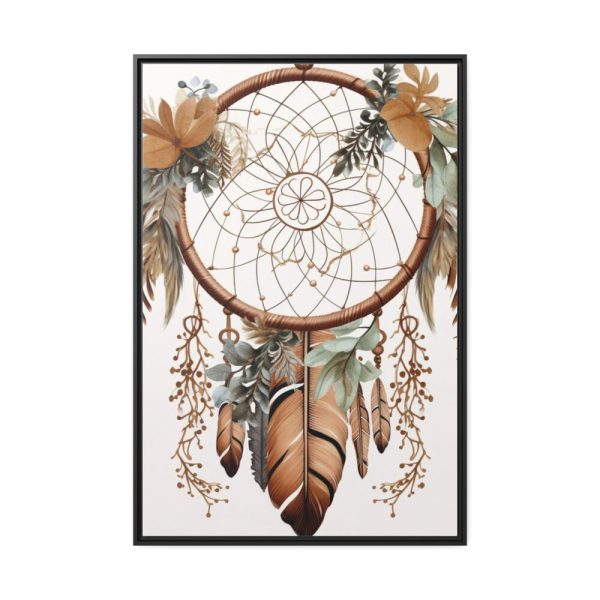 Boho Style Wreath  Framed Canvas