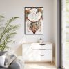 Boho Style Wreath  Framed Canvas