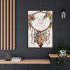 Boho Style Wreath  Framed Canvas