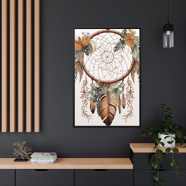 Boho Style Wreath  Framed Canvas