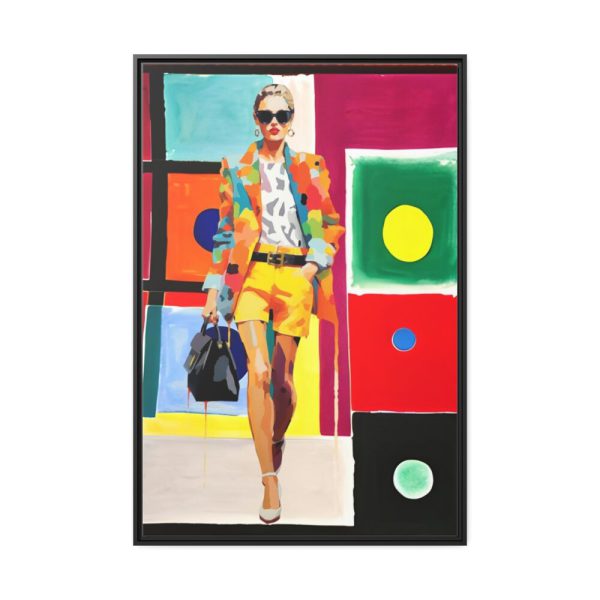 Pop Art Fashionable Woman I Framed Canvas