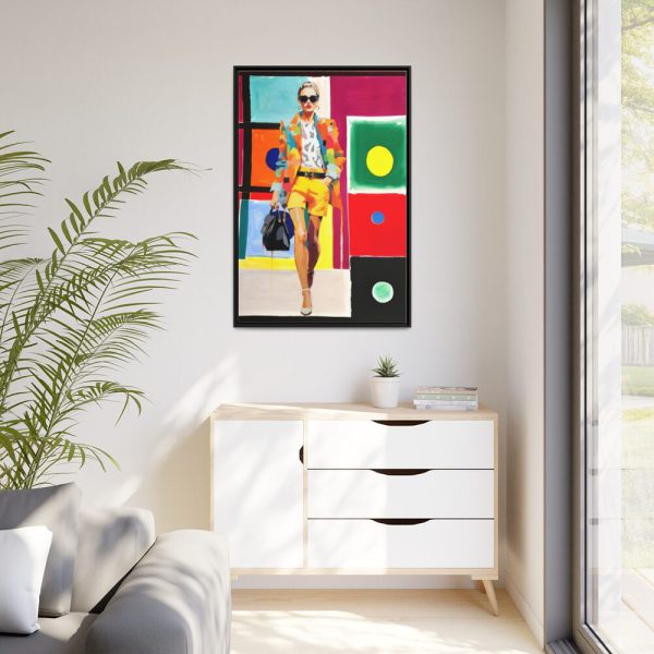 Pop Art Fashionable Woman I Framed Canvas