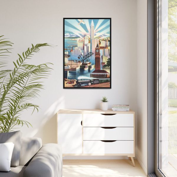 88299-23.jpg Seattle, Glamour City of Washington Framed Canvas
