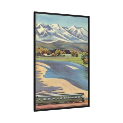 Crazy Mountain and Yellowstone River Framed Canvas