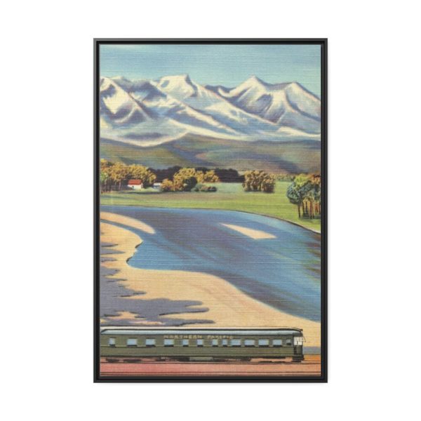 Crazy Mountain and Yellowstone River Framed Canvas