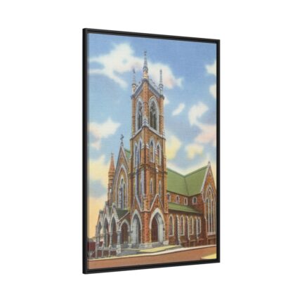 St. Paul's Cathedral, Worcester, Mass Framed Canvas