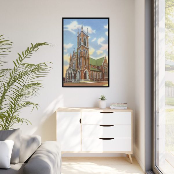 St. Paul's Cathedral, Worcester, Mass Framed Canvas
