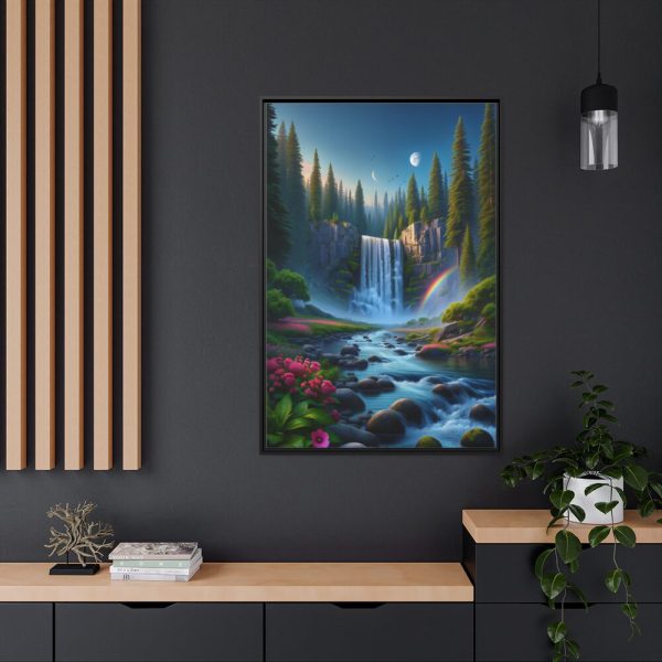 88299-44.jpg Waterfall in Woods Framed Canvas