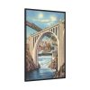 Spokane, Washington and Falls Framed Canvas