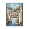 Spokane, Washington and Falls Framed Canvas
