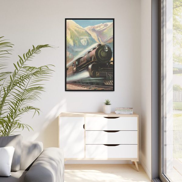 North Coast Limited in Bozeman Pass Framed Canvas