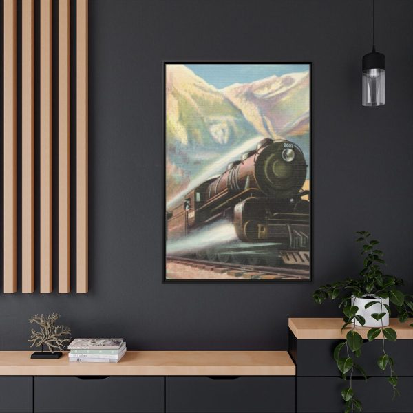 North Coast Limited in Bozeman Pass Framed Canvas