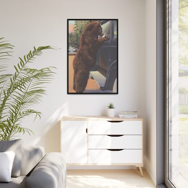 88299-63.jpg Hold up bear, Yellowstone National Park Framed Canvas