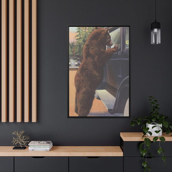 88299-64.jpg Hold up bear, Yellowstone National Park Framed Canvas