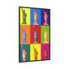 Statue Of Liberty Pop Art Framed Canvas