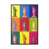 Statue Of Liberty Pop Art Framed Canvas