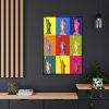 Statue Of Liberty Pop Art Framed Canvas