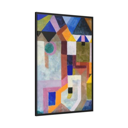Colorful Architecture (1917) by Paul Klee Framed Canvas