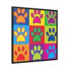 88302-100.jpg Paw Prints Pop Art Framed Canvas