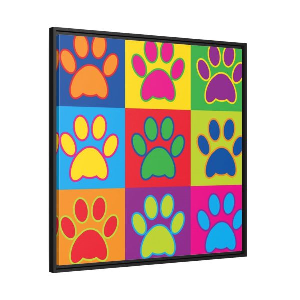 88302-100.jpg Paw Prints Pop Art Framed Canvas