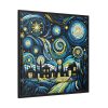 88302.jpg Whimsical and Vibrant Nighttime Landscape Framed Canvas