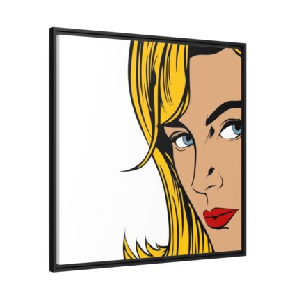 Woman Retro Pop Art Framed Canvas