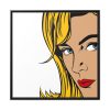 Woman Retro Pop Art Framed Canvas