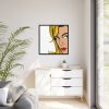 Woman Retro Pop Art Framed Canvas