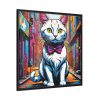 88302-115.jpg Cat Pop Art Illustration Graffiti I Framed Canvas