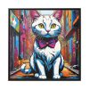 88302-116.jpg Cat Pop Art Illustration Graffiti I Framed Canvas