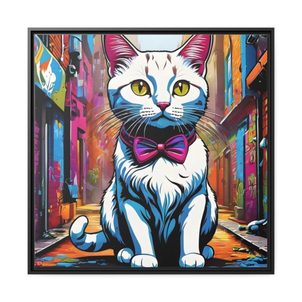 88302-116.jpg Cat Pop Art Illustration Graffiti I Framed Canvas