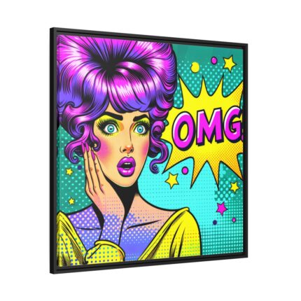 OMG Comics Abstraction Framed Canvas