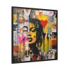 Valentine Graffiti Grunge Art Print Framed Canvas