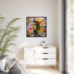 Valentine Graffiti Grunge Art Print Framed Canvas - Image 4
