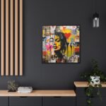 Valentine Graffiti Grunge Art Print Framed Canvas - Image 5