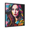 88302-150.jpg Pop Art Woman Portrait I Framed Canvas
