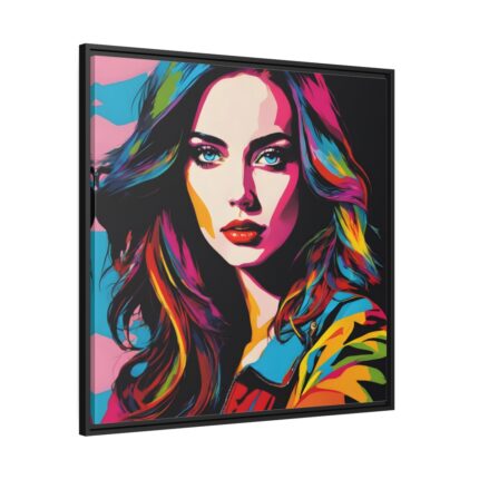 Pop Art Woman Portrait I Framed Canvas