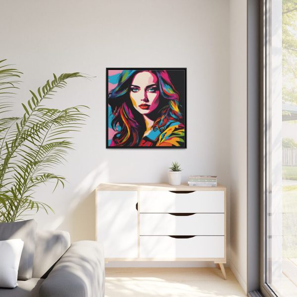 88302-153.jpg Pop Art Woman Portrait I Framed Canvas