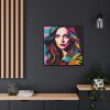 88302-154.jpg Pop Art Woman Portrait I Framed Canvas