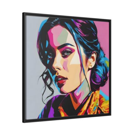 Pop Art Woman Portrait II Framed Canvas