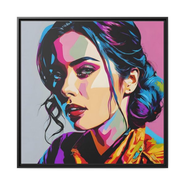 Pop Art Woman Portrait II Framed Canvas
