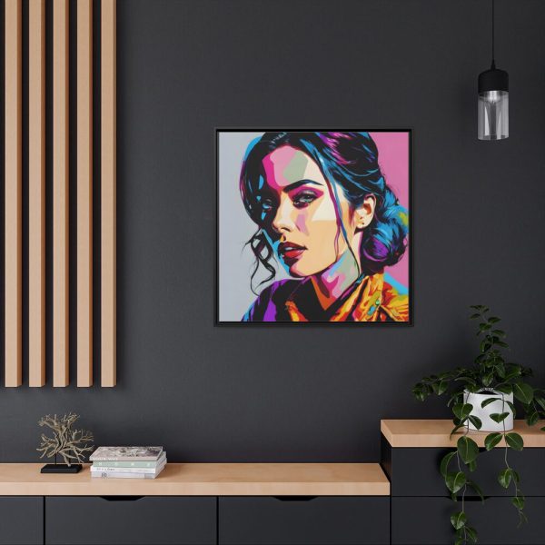 Pop Art Woman Portrait II Framed Canvas