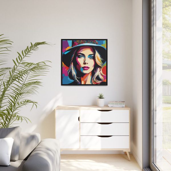 88302-163.jpg Woman Pop Art Graffiti I Framed Canvas
