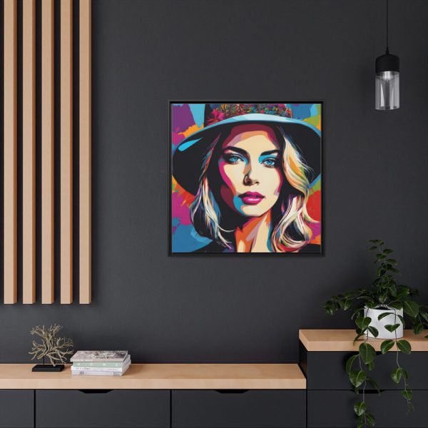 88302-164.jpg Woman Pop Art Graffiti I Framed Canvas